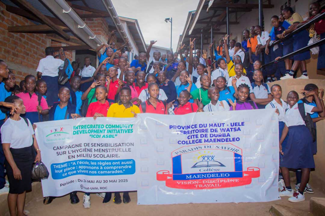 Campagne de sensibilisation à l'hygiène menstruelle par ICDI asbl à Durba